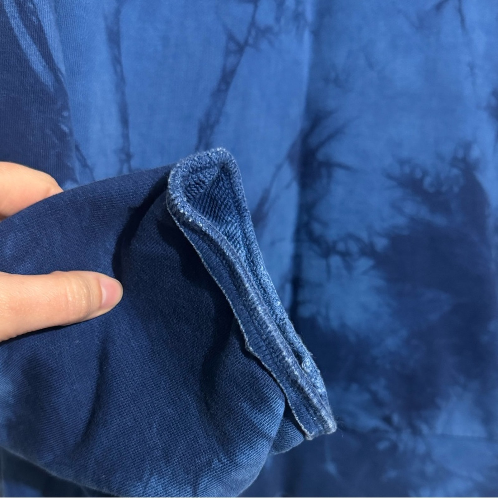 Philip Huang Camo Indigo Organic French Terry Sweatshirt Mens Size Small — image 8 of 8